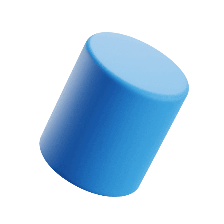 Blue cylinder